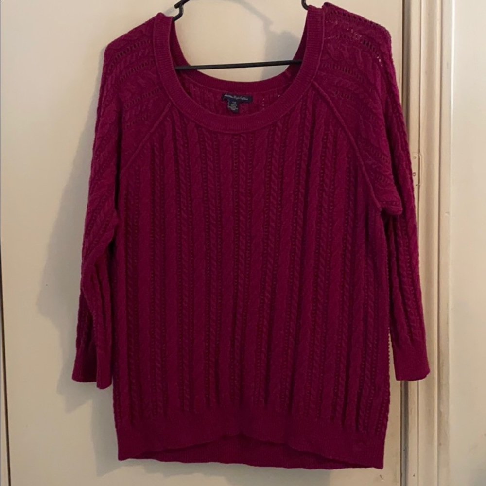 American Eagle Outfitters- Purple Sweater Size-L